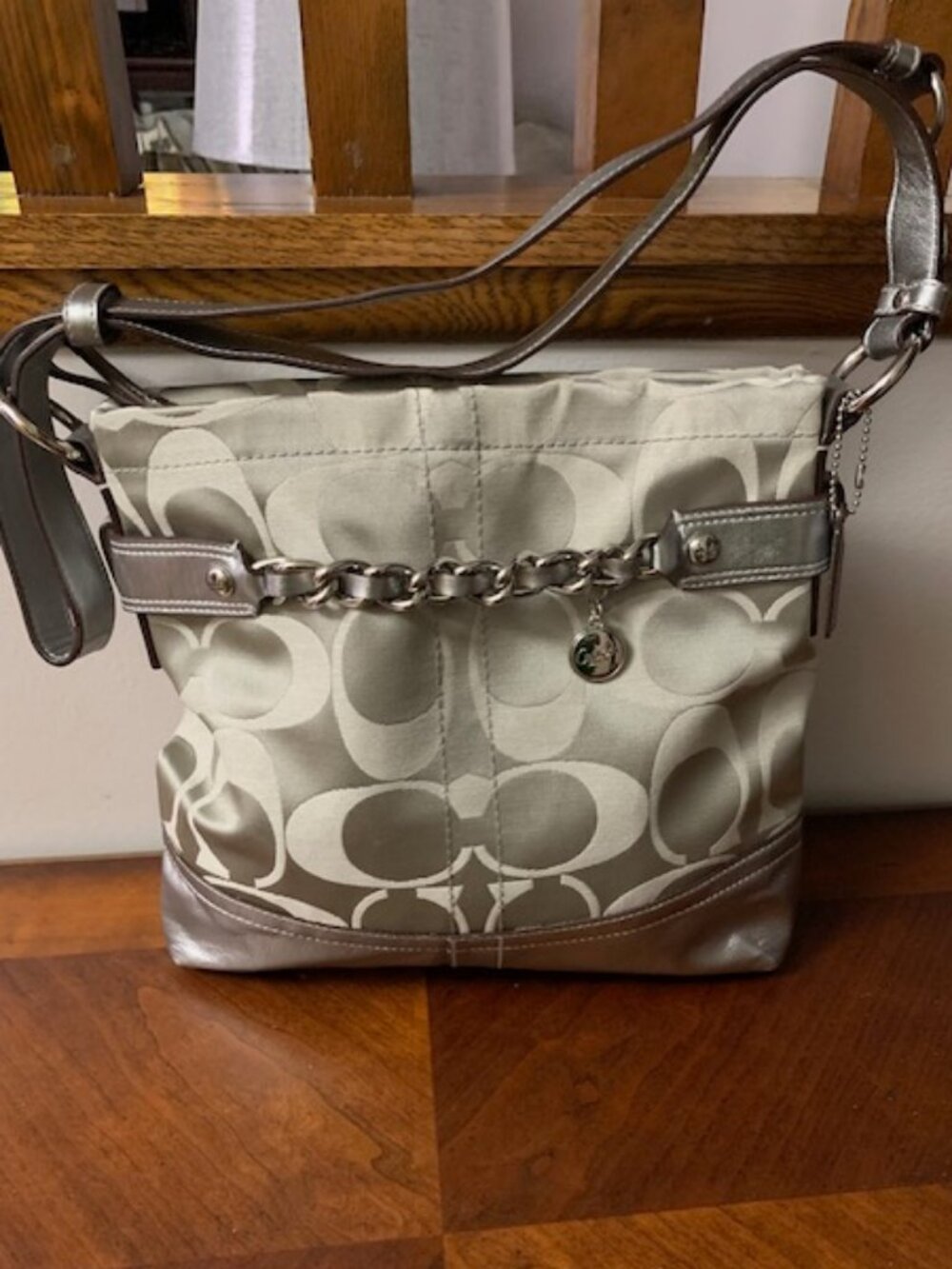 Like new Coach gray purse